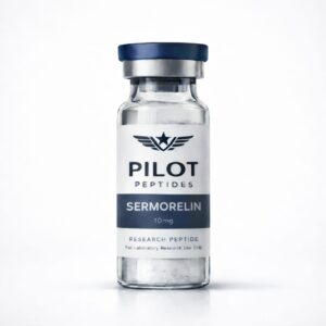 Pilot Peptides Sermorelin 10mg research peptide vial Pilot Peptides Sermorelin 10mg research peptide vial