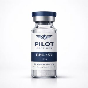 Vial of Pilot Peptides BPC-157 research peptide