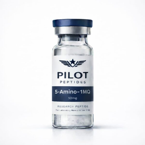 Vial of Pilot Peptides 5-Amino-1MQ research peptide Vial of Pilot Peptides 5-Amino-1MQ research peptide
